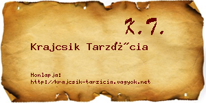 Krajcsik Tarzícia névjegykártya